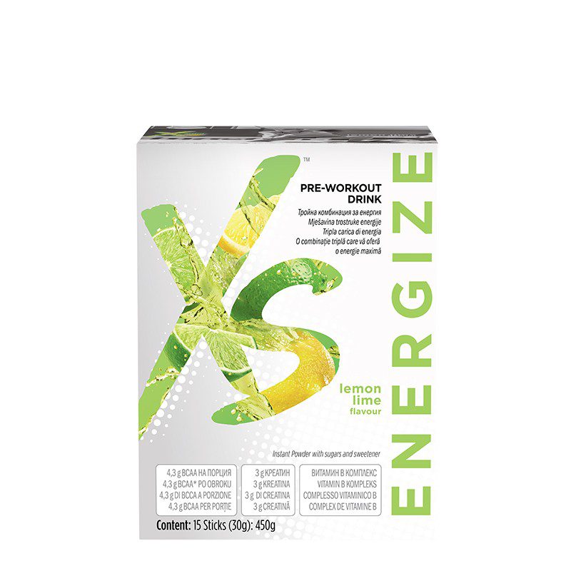 XS™ Pre-Workout Drink – Gust de lămâie și lămâie verde