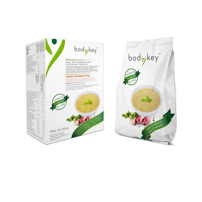 Supă pentru înlocuirea mesei – supă de pui în stil asiatic bodykey by NUTRILITE™