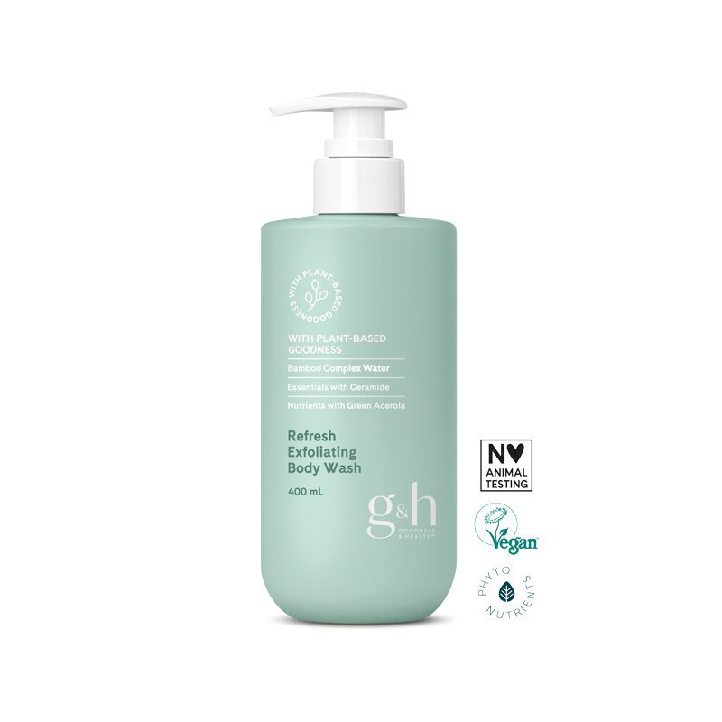 Gel de duș exfoliant Refresh g&h™ GOODNESS & HEALTH™